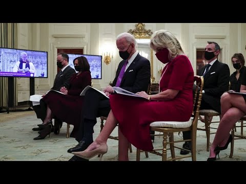 Biden, Harris attend virtual prayer service at White House