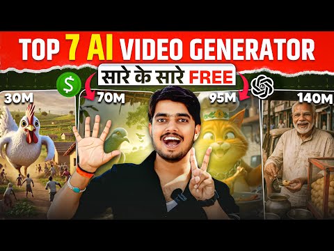 Top 7 FREE UNLIMITED AI Image & Video Generator✅ ai video kaise banaye free mein | Text-to-Video AI