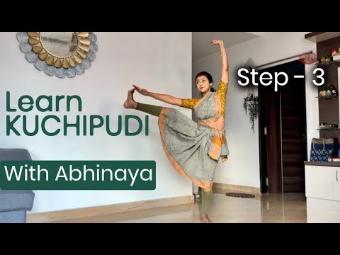 Kuchipudi dance steps | Step 3 Tutorial | Learn Kuchipudi with Abhinaya