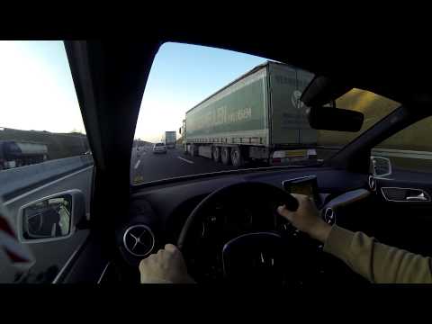 MB B-Klasse B200 lange Autobahnfahrt / long drive on German Autobahn