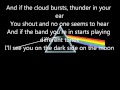 Pink Floyd Brain Damage/Eclipse (lyrics)