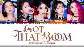 SECRET NUMBER - 'GOT THAT BOOM' Lyrics - YouTube