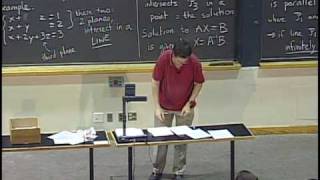 Lec 4: Square systems; equations of planes | MIT 18.02 Multivariable Calculus, Fall 2007