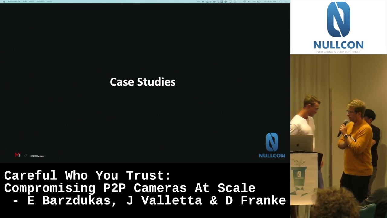 Careful Who You Trust: Compromising P2P Cameras At Scale by E. Barzdukas and J. Valletta & D. Franke