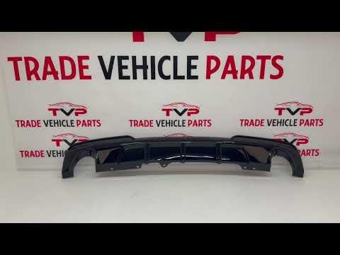 For BMW 5 Series F10 F11 Rear Bumper Diffuser Splitter Dual Exhaust Gloss Black video
