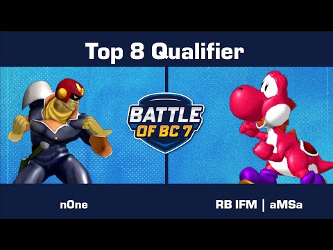 n0ne (Captain Falcon) vs RB IFM | aMSa (Yoshi) - Top 8 Qualifier - Melee Singles | BoBC7
