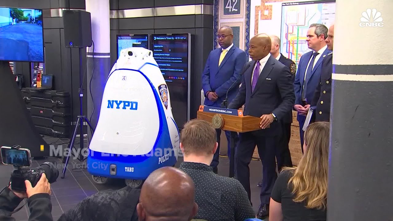 NYPD K5 Security Robot in Action