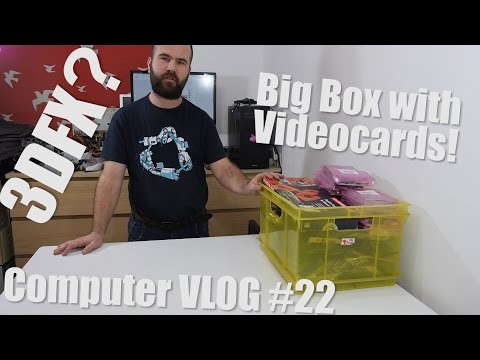 Computer VLOG22: I bought a big box of Video Cards! :D 3DFX?