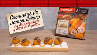 LA COCINERA 👨‍🍳 Hoy cocinamos… Croquetas de Jamón con atún marinado y alioli de piquillos anuncio