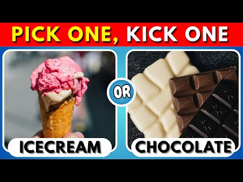 Pick One, Kick One Food Edition 😋 | 40 Hardest Foodie Choices Ever!!!😲