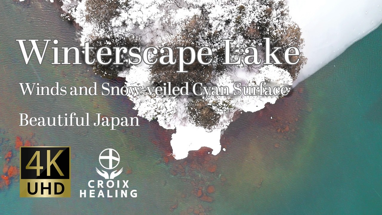 【Winterscape Lake】Restless Winds and Snow-veiled Cyan Surface　Soothing Moments: BGM & BGV