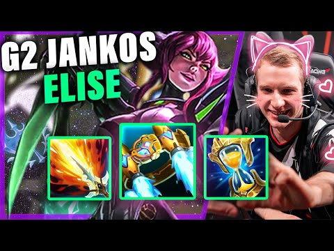G2 JANKOS PLAYING ELISE JUNGLE  VS QIYANA W/ NEW ITEMS | PRESEASON S11 G2 PLAYERS STREAM GAMEPLAY