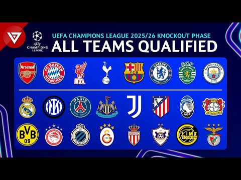 🔵All Teams Qualified: UEFA Champions League 2025/26 - Knockout Phase Playoffs & Round of 16