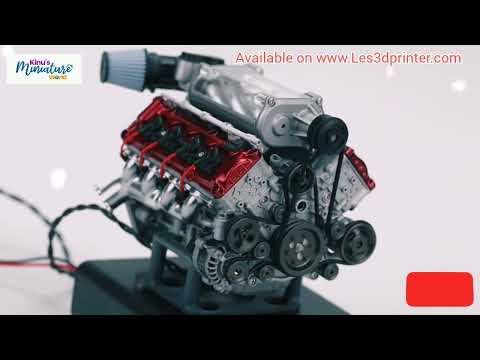 Building a MAD 3D Printed  V8 Engine Model Kit - Build Your Own V8 Engine- les3dprinter.com
