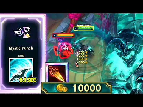 Hecarim but every Q generates gold and my Q becomes a 0.1 second cooldown (10,000g GENERATED)