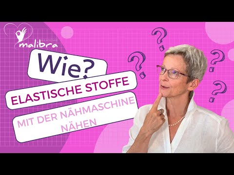 Sewing elastic fabrics with a sewing machine