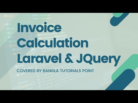 Invoice System Calculation Using Jquery Laravel [With Source Code]