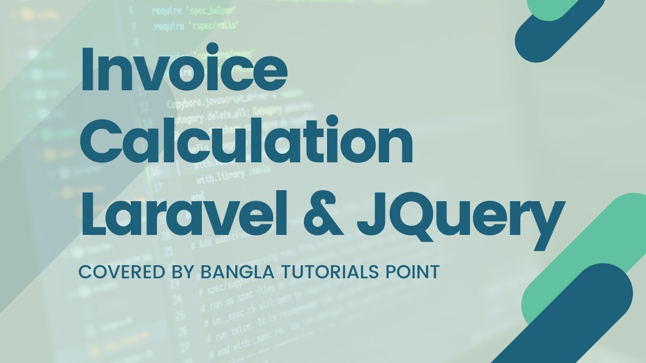 Invoice System Calculation Using Jquery Laravel [With Source Code]