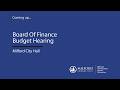 02 24 26 Board Of Finance Budget Hearing