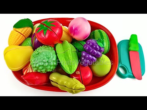Schneiden von Obst und Gemüse aus Plastik, Guave, Sternfrucht, Erbsen, Tomate | Befriedigendes Video