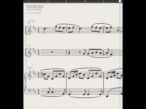 Heroes (David Bowie) arrangiamento per trio misto... marimba flauto Violino  ascoltare in 🎧