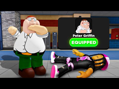This Peter Griffin Style is HILARIOUS in Roblox Fight in a School..😂