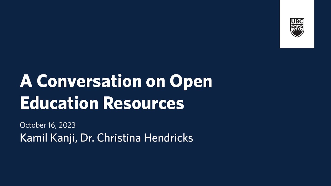 A Conversation on Open Educational Resources