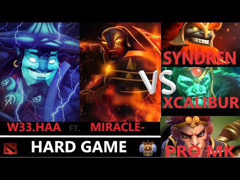 Miracle feat W33 vs SyndereN feat. Xcalibur and PRO MK - MMR Gameplay Dota 2