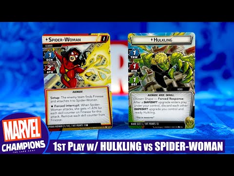 Civil War MARVEL CHAMPIONS Solo Playthrough with HULKLING vs SPIDER-WOMAN  |  Fantasy Flight Games