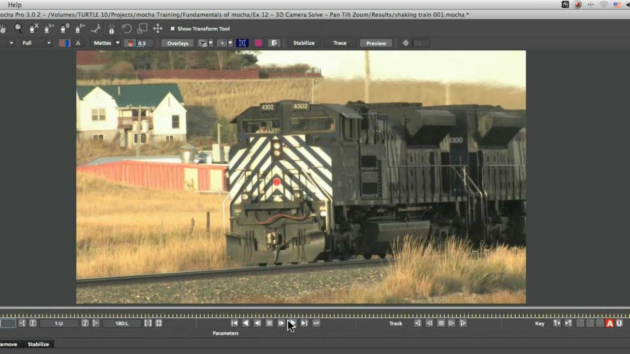 Mocha Fundamentals Chapter 12: 3D Camera Solver - Pan Tilt Zoom