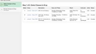 Classes: Dropping