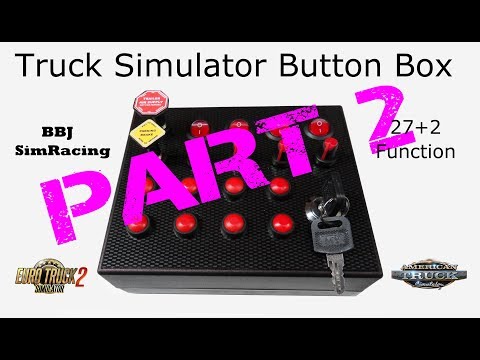 BBJ Sim Racing PC USB 27 Function Pro Series Button Box With Key Switch  Red/Carb