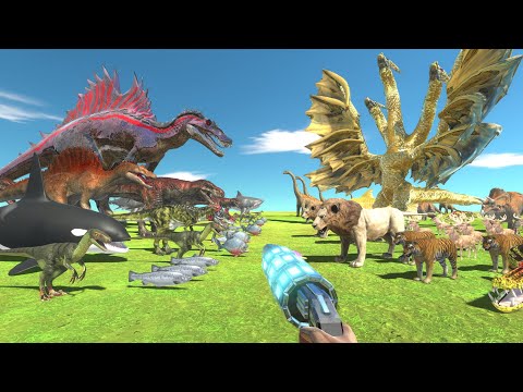 Dinosaurs War - I Help Dinosaurs Defeat King Ghidorah - Animal Revolt Battle Simulator