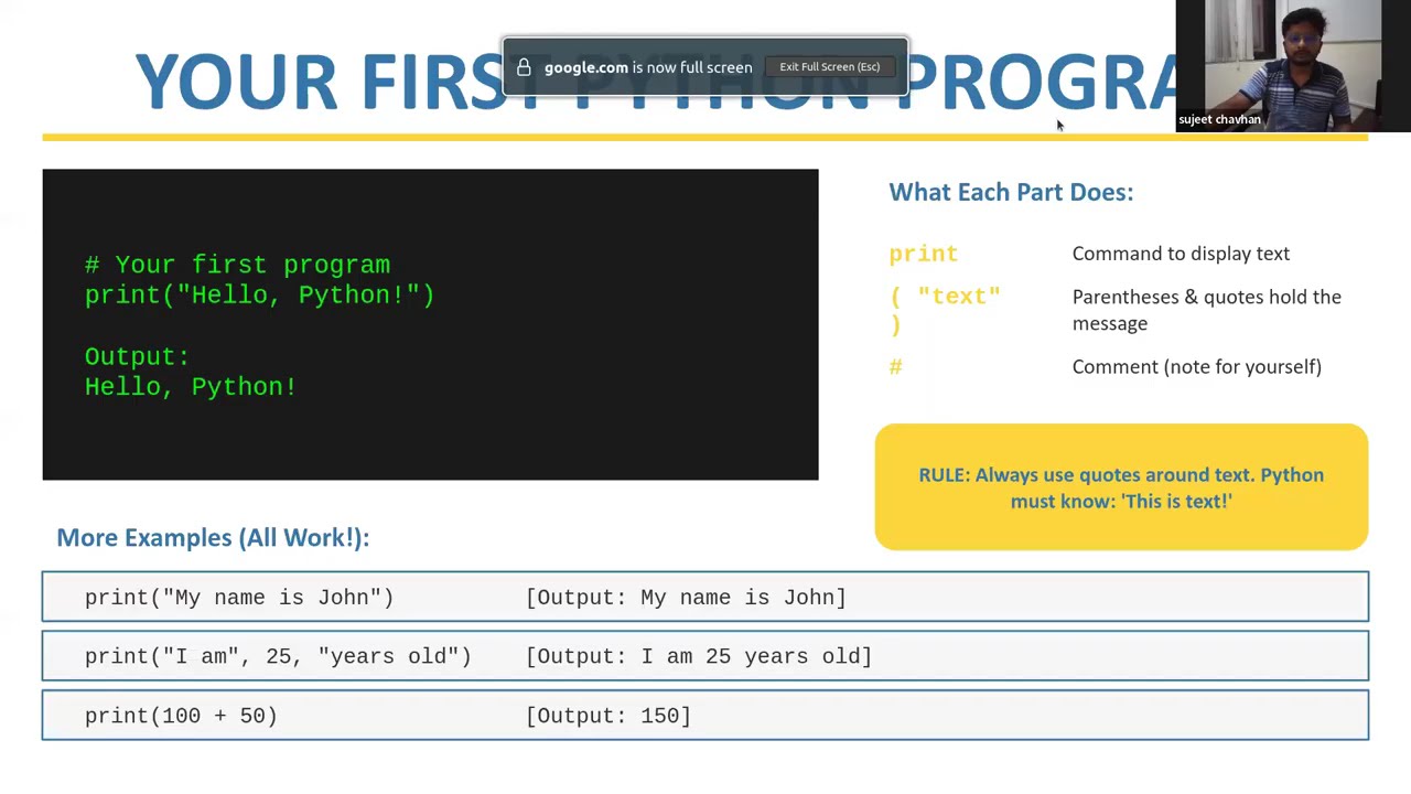 Day 1: Python Basics for Beginners | IIT Kanpur PhD teaches Live Class