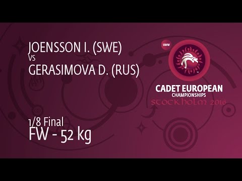 1/8 FW - 52 kg: D. GERASIMOVA (RUS) df. I. JOENSSON (SWE), 1-1