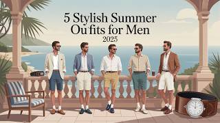 5 Stylish Summer Outfits for Men 2025  Casual, Old Money & Vintage Vibes