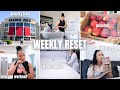 Productive Weekly Reset Vlog | Trader Joe's haul, beauty room declutter + organizing, reset routine