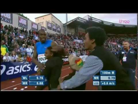 Usain Bolt 9.79 Oslo 100m Diamond League 2012  ENGLISH HD