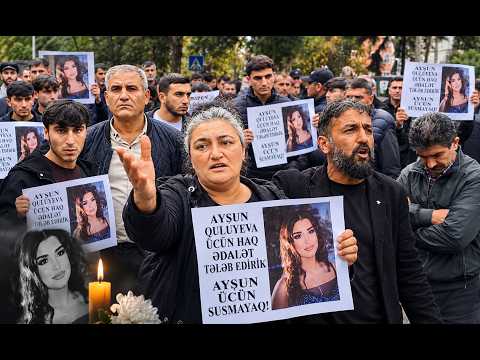 Aysun Quliyevanın yaxınları Baş Prokurorluğun qarşısında aksiya keçiriblər