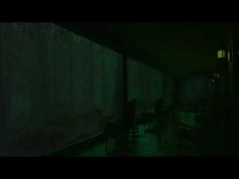 More Calm When Immersing in Balcony Ambience with Heavy Rain - Rain Covers my Mind