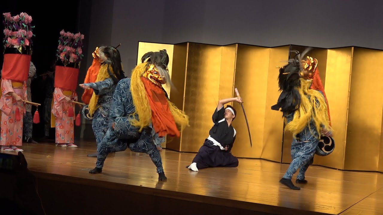 中神の獅子舞 「剣懸り」 伝承のたまてばこ～多摩伝統文化フェスティバル2022より