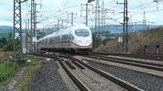 preview picture of video 'ICE 3 in Limburg-Zug, trainfart, train'