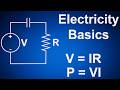 ELECTRICITY FOR BEGINNERS CHAPTER 1 BASICS Voltage Current Power ELECTRICAL ENGINEERING