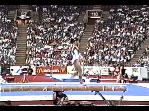 3rd Team ROM Christina Bontas BB - 1991 World Gymnastics Championships 9.912