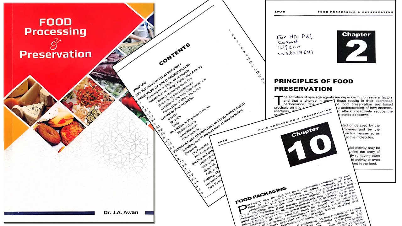 Food Processing & Preservation Book Free PDF Download | Latest Edition By Dr. J.A Awan