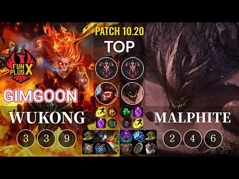 FPX GimGoon Wukong vs Malphite Top - KR Patch 10.20