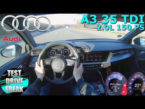 2021 Audi A3 Sportback 35 TDI 150 PS TOP SPEED AUTOBAHN DRIVE POV