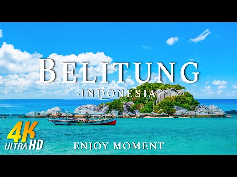 Belitung Island 4K Drone Nature Film - Calming Piano Music - Natural Landscape - 4K Video Ultra HD