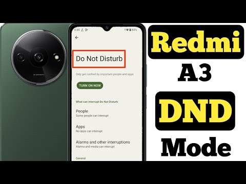 How to enable Do not disturb mode in Redmi A3 || Redmi A3 me do not disturb kaise on kare |