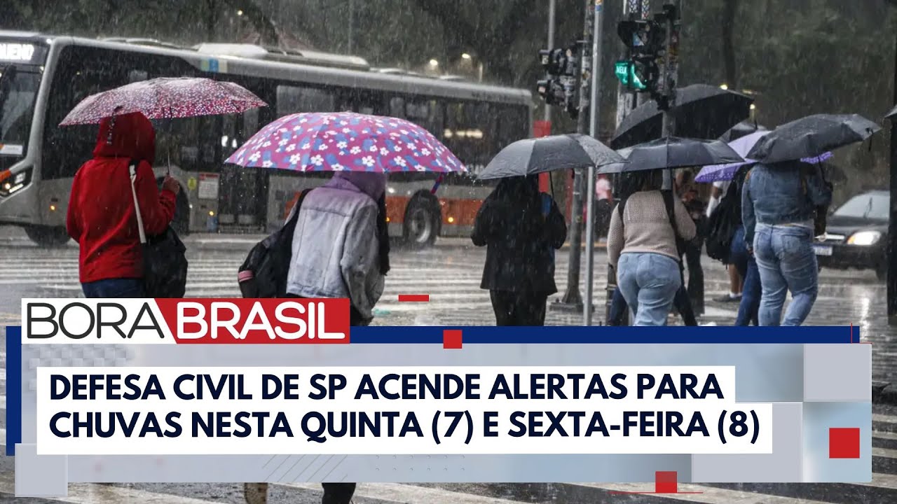 Defesa Civil acende alerta para chuvas e deslizamento em SP | Bora Brasil